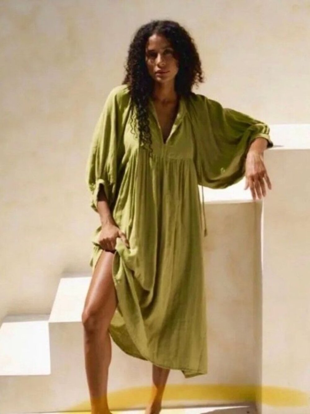 Daughters of India Kyra Dress - Fern Gauze
